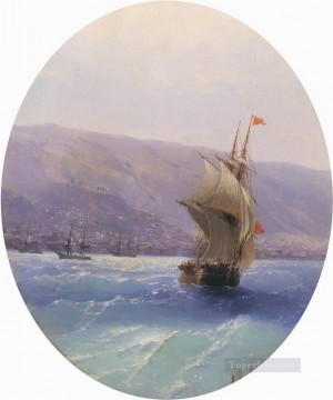 view of crimea 1851 Romantic Ivan Aivazovsky Russian Oil Paintings